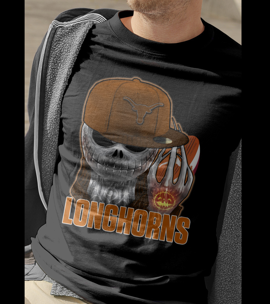 Longhorns Jackskull Football Texas T-Shirt