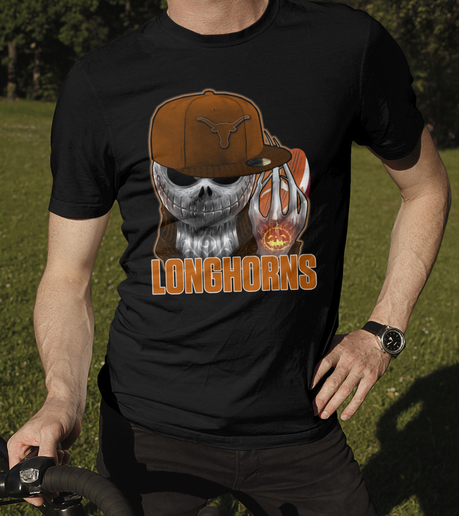 Longhorns Jackskull Football Texas T-Shirt