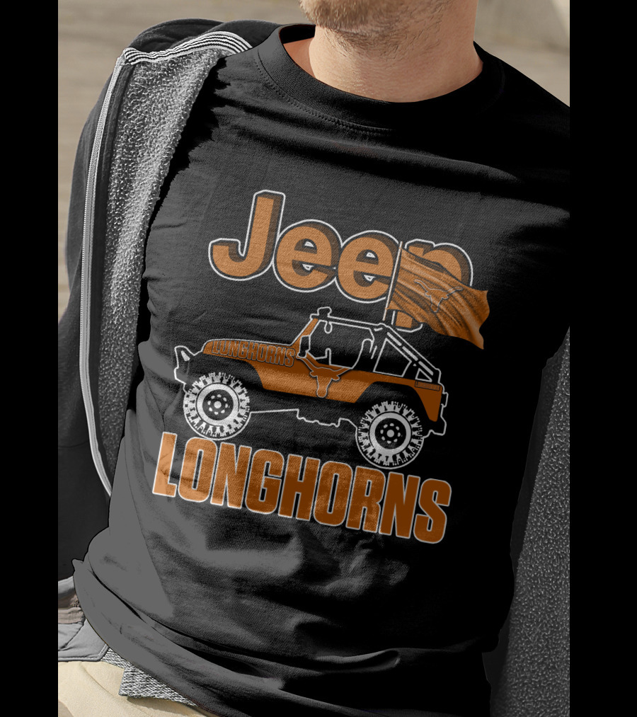 Jeep Longhorns Texas Flag Iconic T-Shirt