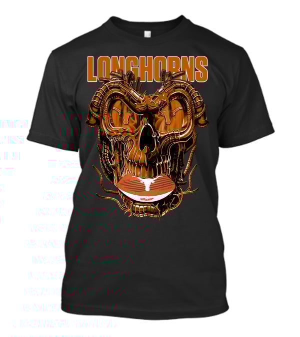 Longhorns Dragonskull Texas Football Fusion T-Shirt