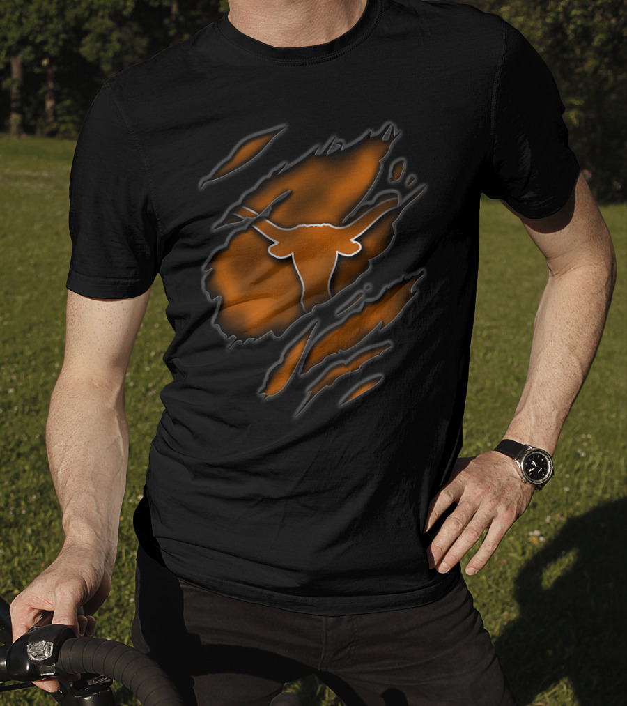 Torn Texas Longhorns Rip Claw Marks T-Shirt