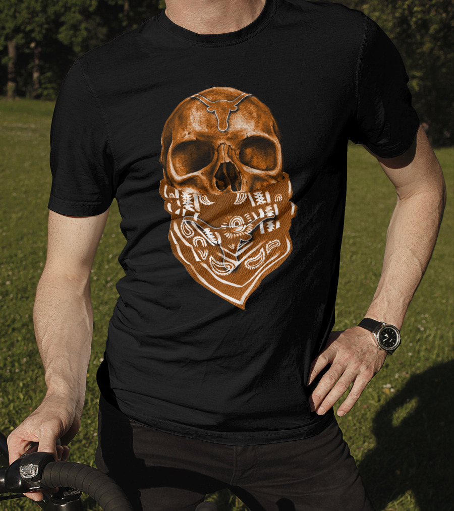 Skull Bandana Texas Longhorns T-Shirt