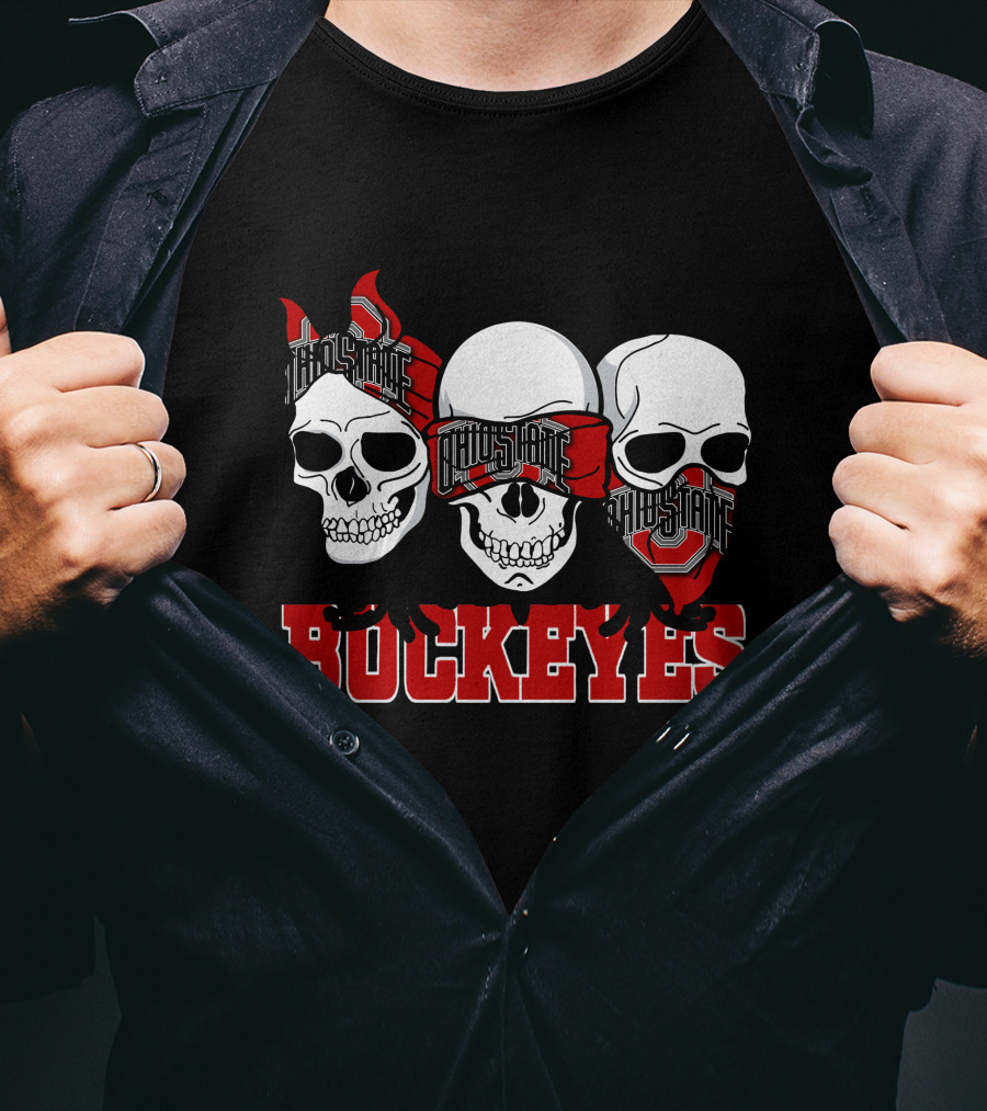 Ohio State Buckeyes Skull Trio T-Shirt