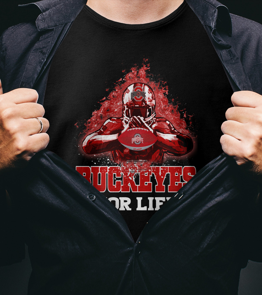 Ohio State Buckeyes For Life Football Fan Gear T-Shirt