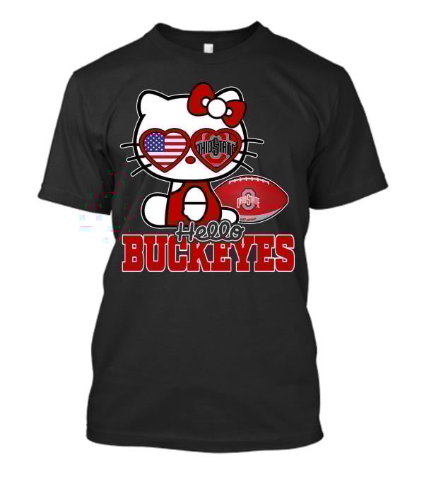 Hello Kitty Ohio State Buckeyes American Football Fan T-Shirt
