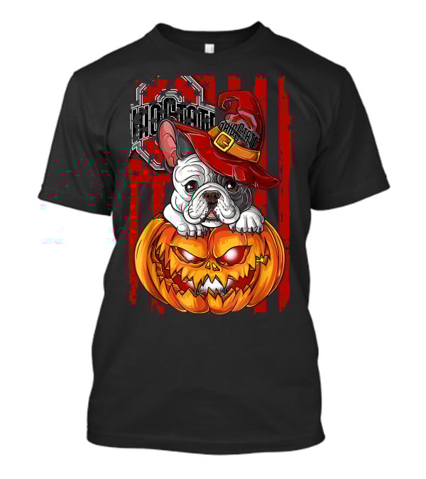 Hlw Bulldog Ohio State Buckeyes Halloween Pumpkin T-Shirt