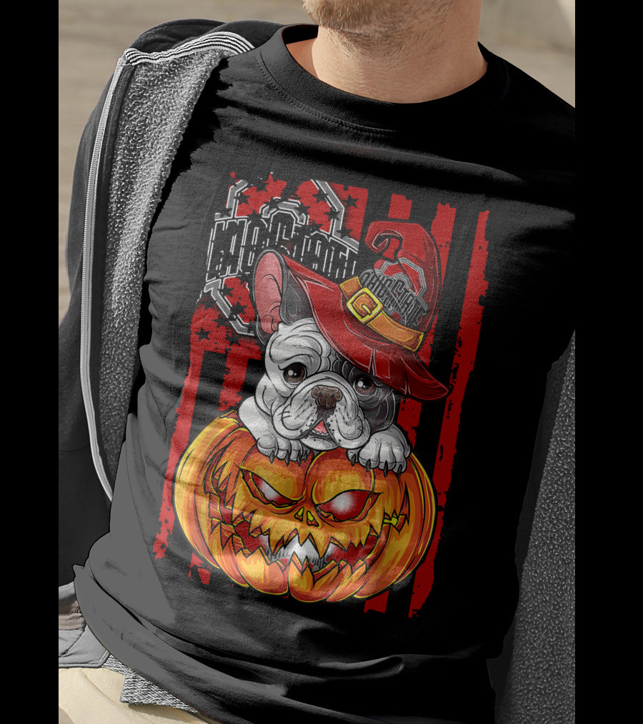 Hlw Bulldog Ohio State Buckeyes Halloween Pumpkin T-Shirt