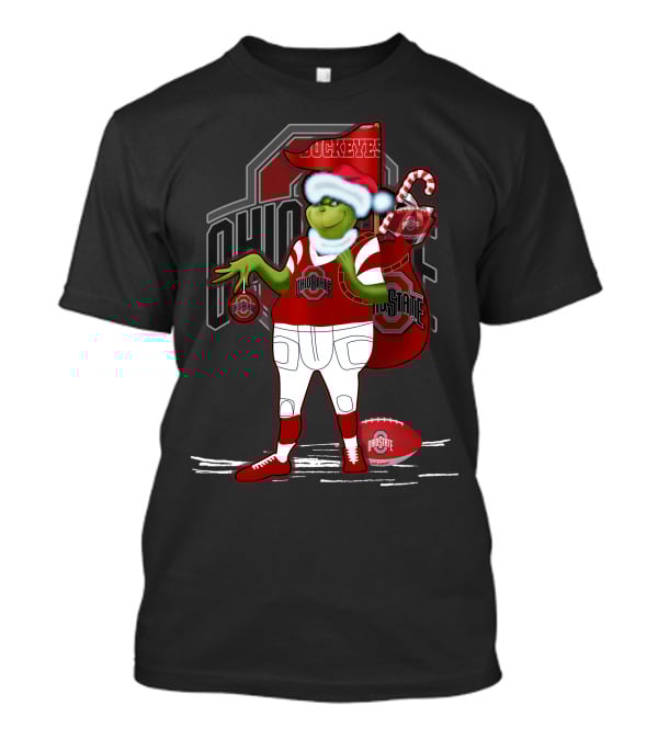 Grinch Christmas Ohio State Buckeyes Holiday Football Fan Gear T-Shirt