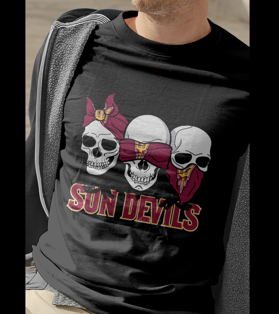 Sun Devils Skull Trio Bandana T-Shirt