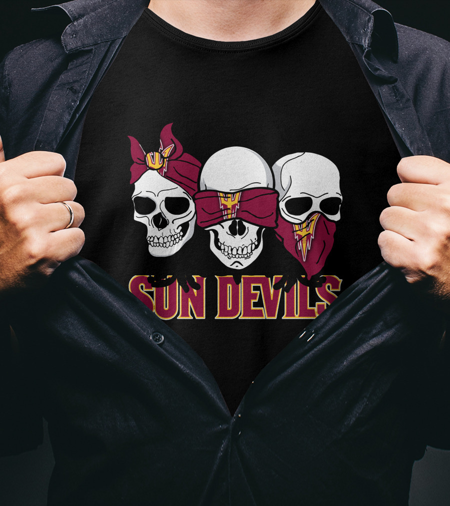 Sun Devils Skull Trio Bandana T-Shirt