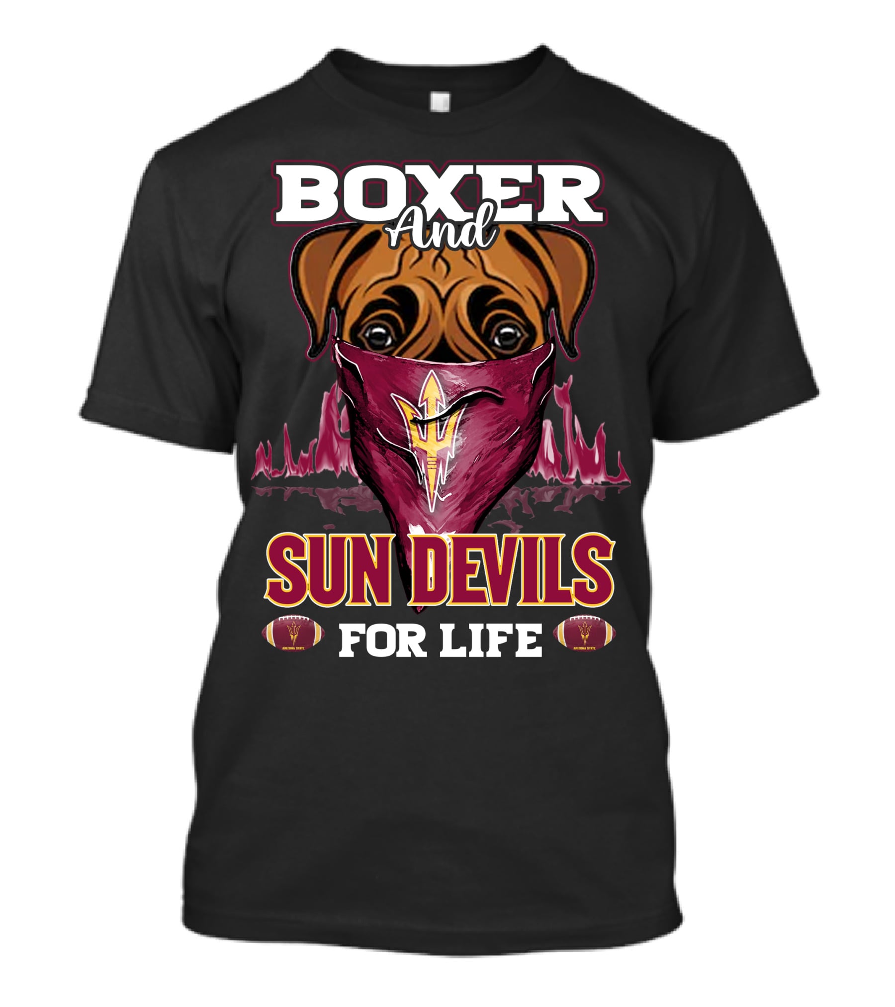 Boxer And Sun Devils For Life T-Shirt