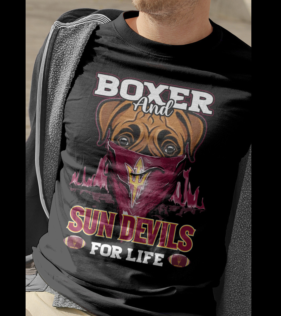 Boxer And Sun Devils For Life T-Shirt
