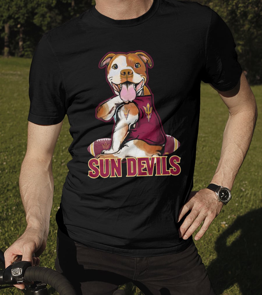 Pitbull Sun Devils Football Mascot T-Shirt