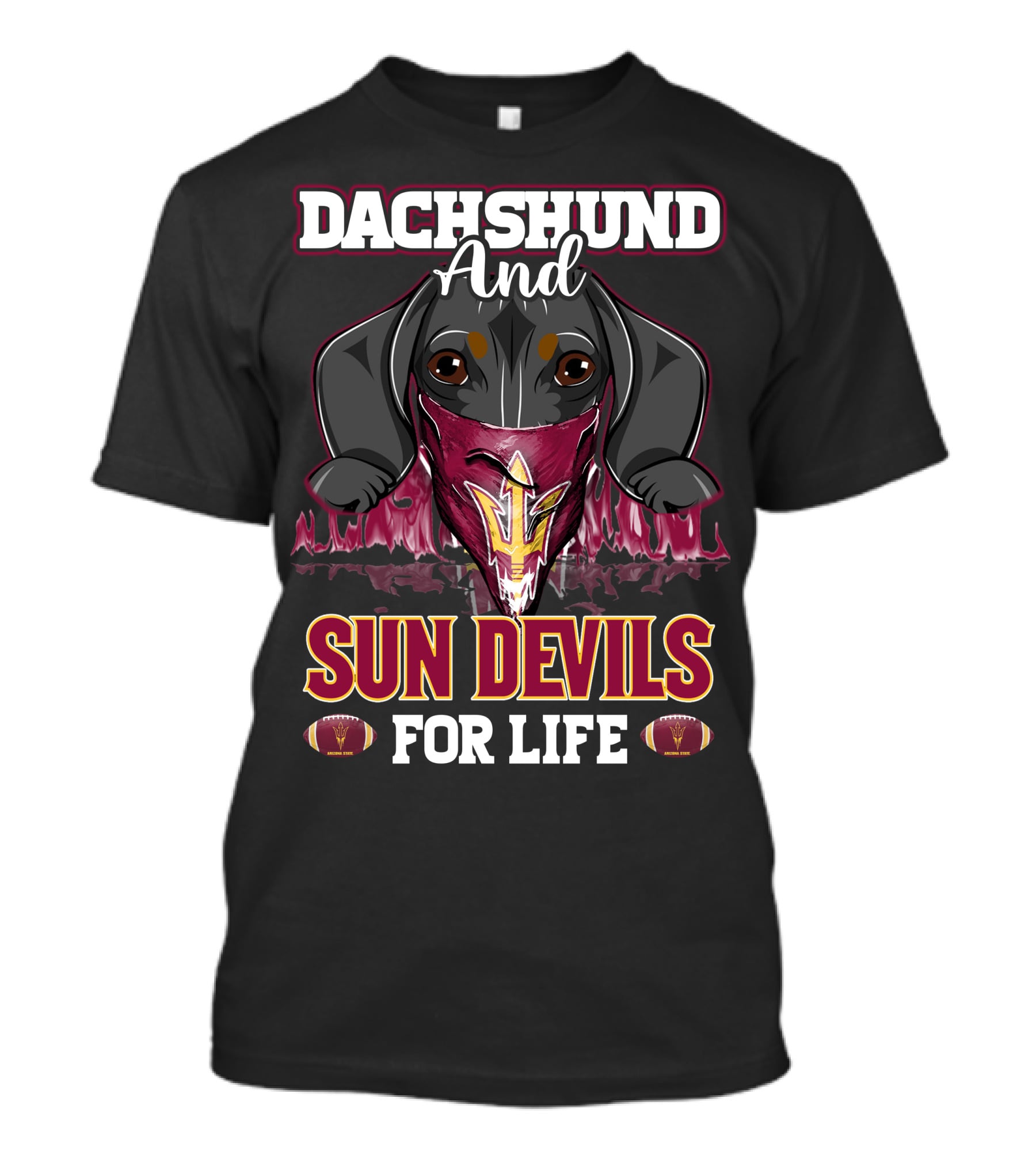 Dachshund And Sun Devils For Life T-Shirt