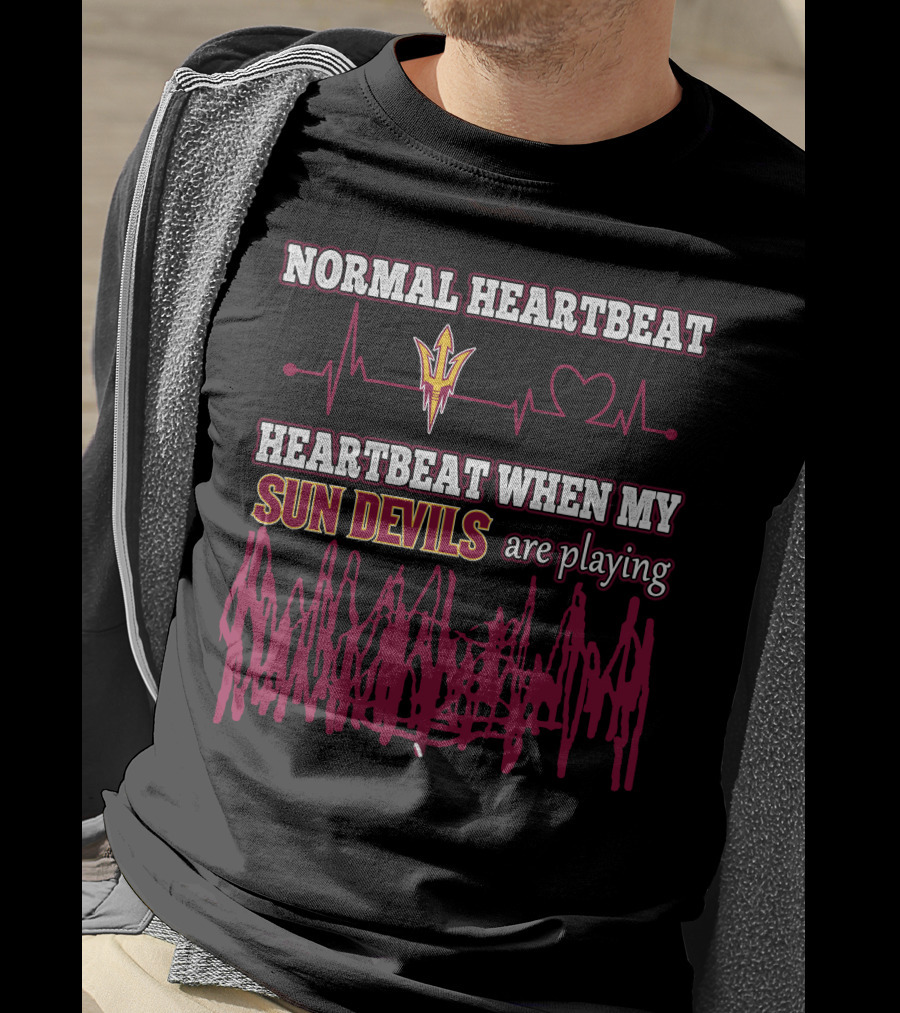 Normal Heartbeat Heartbeat When My Sun Devils Are Playing T-Shirt