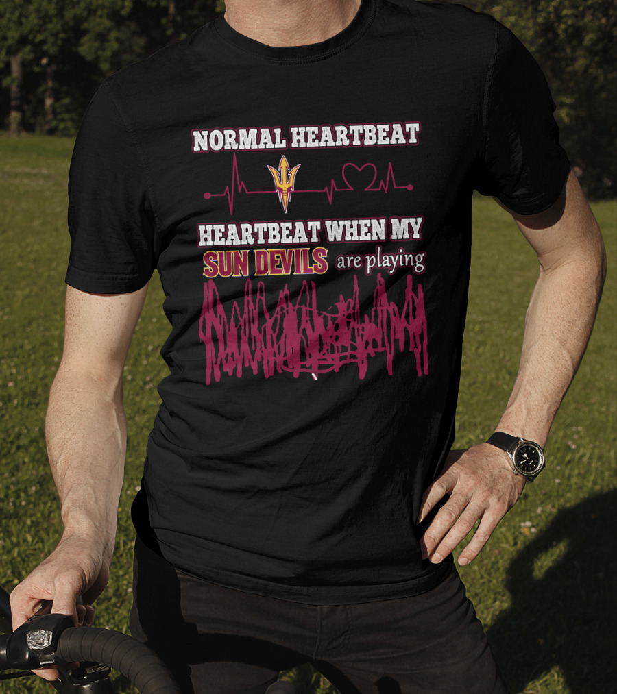 Normal Heartbeat Heartbeat When My Sun Devils Are Playing T-Shirt