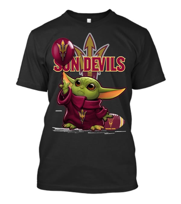 Yoda Arizona State Sun Devils Balloon And Football T-Shirt
