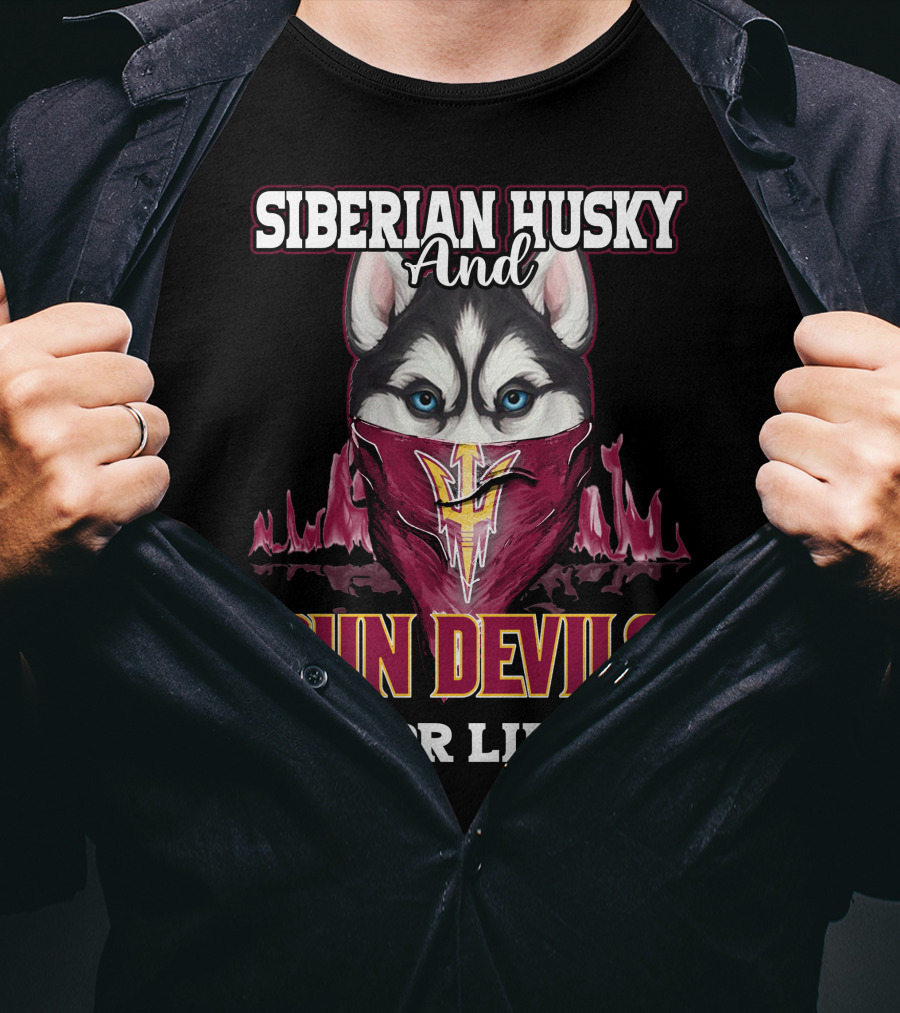 Siberian Husky And Sun Devils For Life T-Shirt