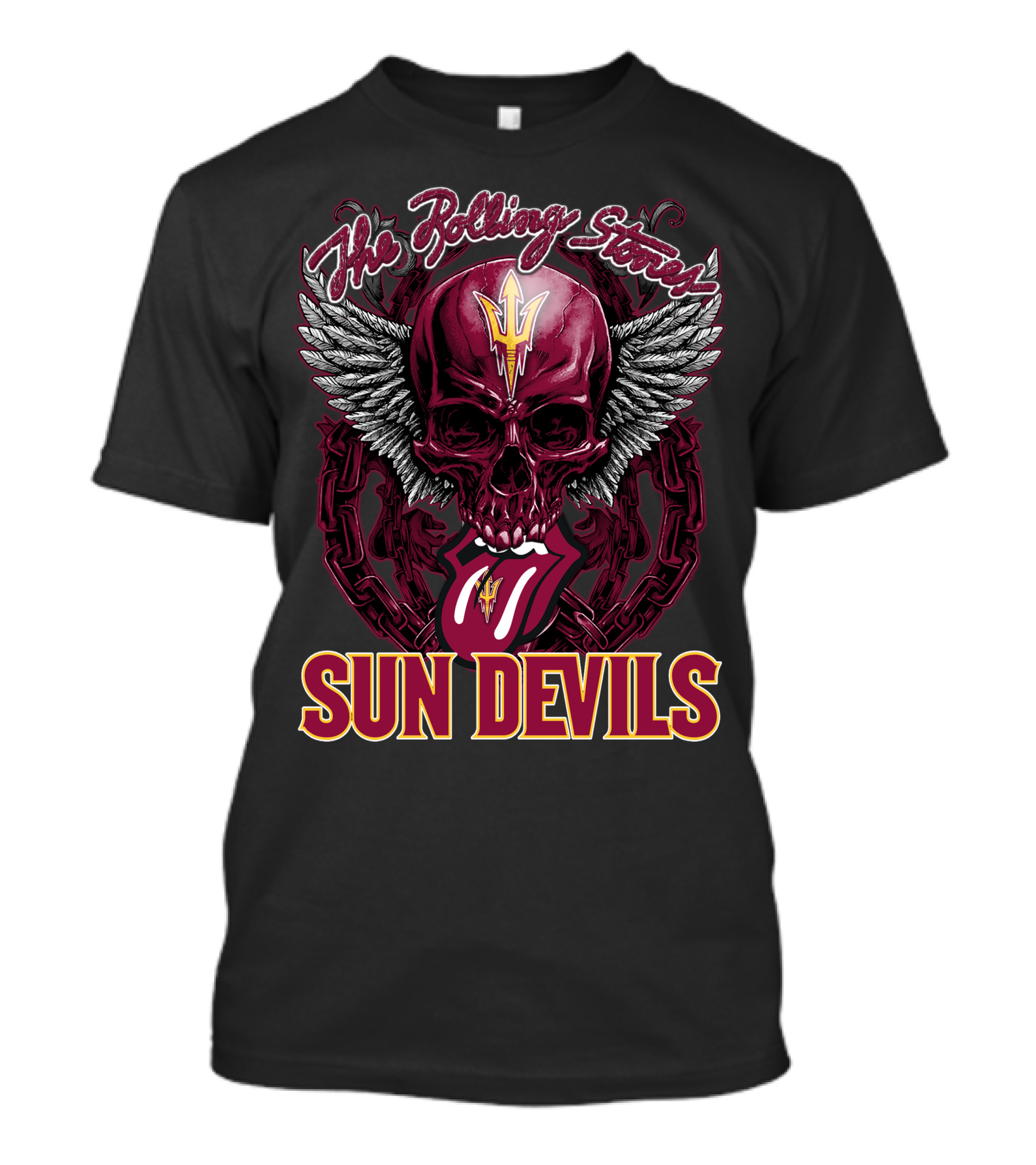 The Rolling Stones Sun Devils Skull With Wings And Tongue T-Shirt