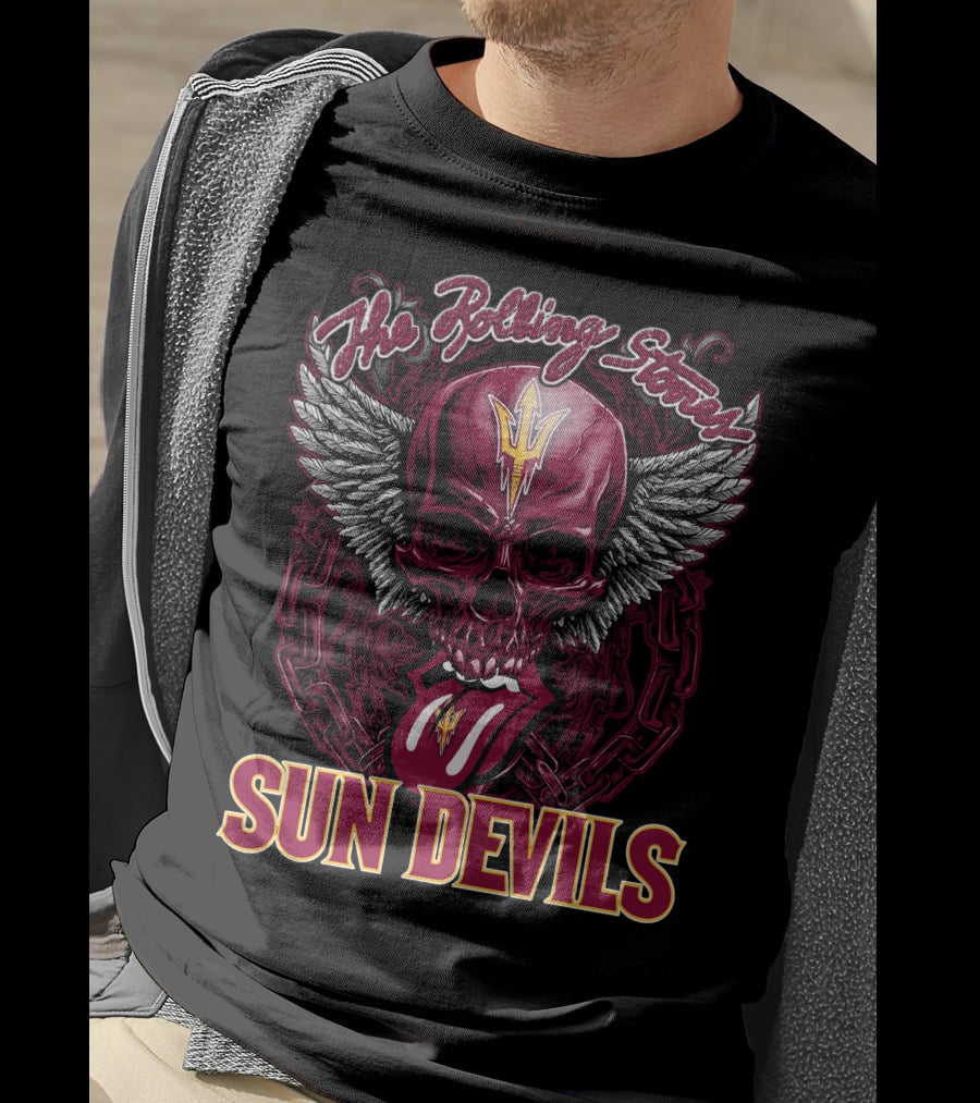 The Rolling Stones Sun Devils Skull With Wings And Tongue T-Shirt