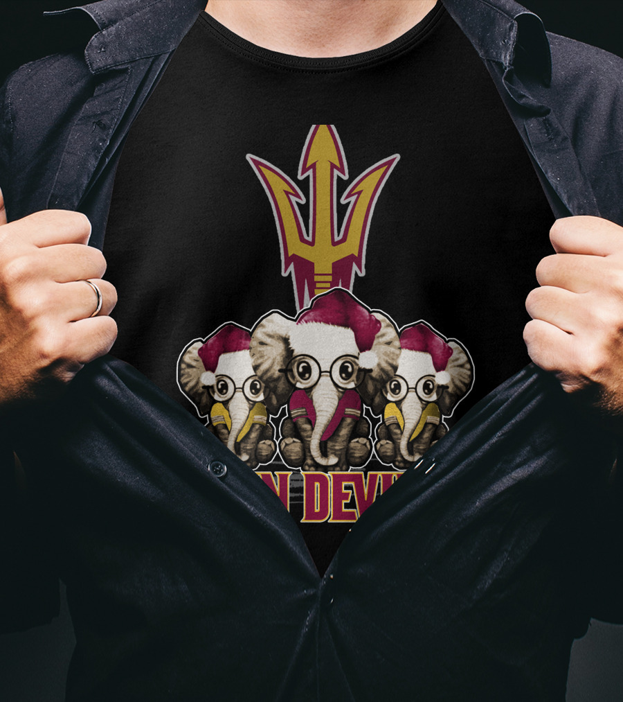 Sun Devils Elephants Christmas T-Shirt