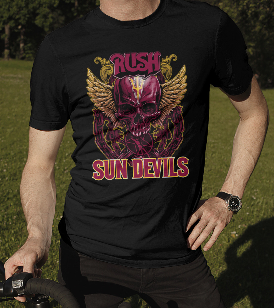 Rush Sun Devils Skull And Wings T-Shirt