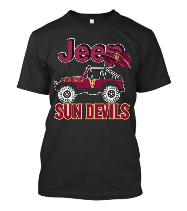 Jeep Sun Devils Arizona State University 4x4 Off-Road Vehicle T-Shirt
