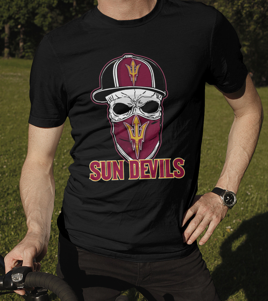 Sun Devils Skull Hat Mask T-Shirt