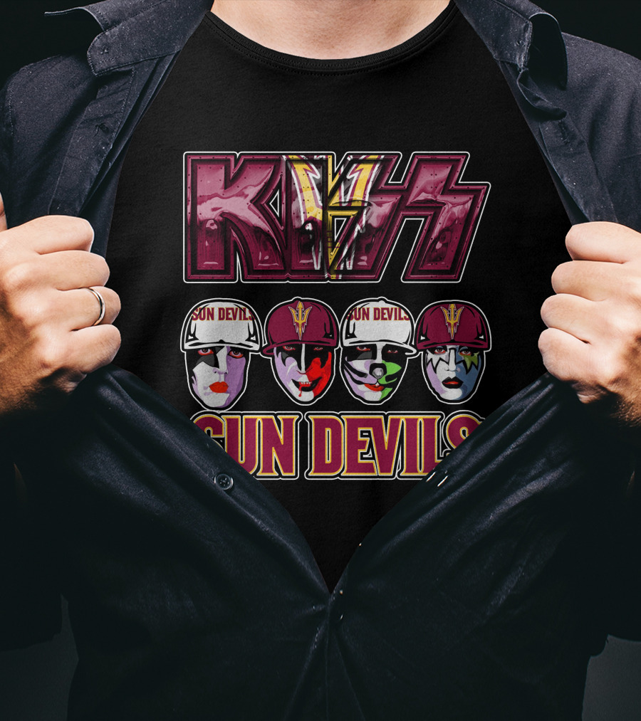 KISS Sun Devils Facepaint Caps T-Shirt