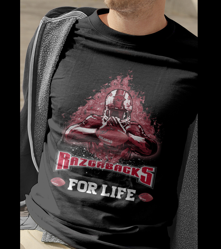 Razorbacks Arkansas Football For Life T-Shirt