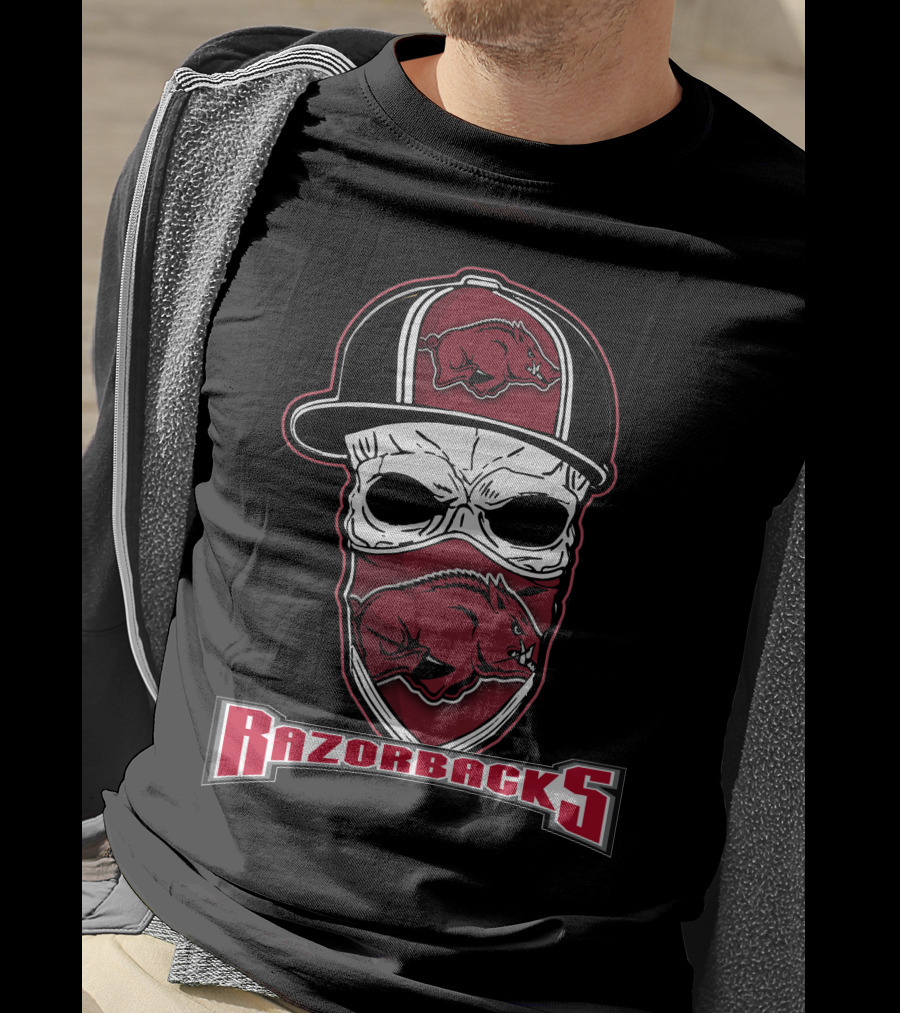 Skull Hat Razorbacks Razorback T-Shirt