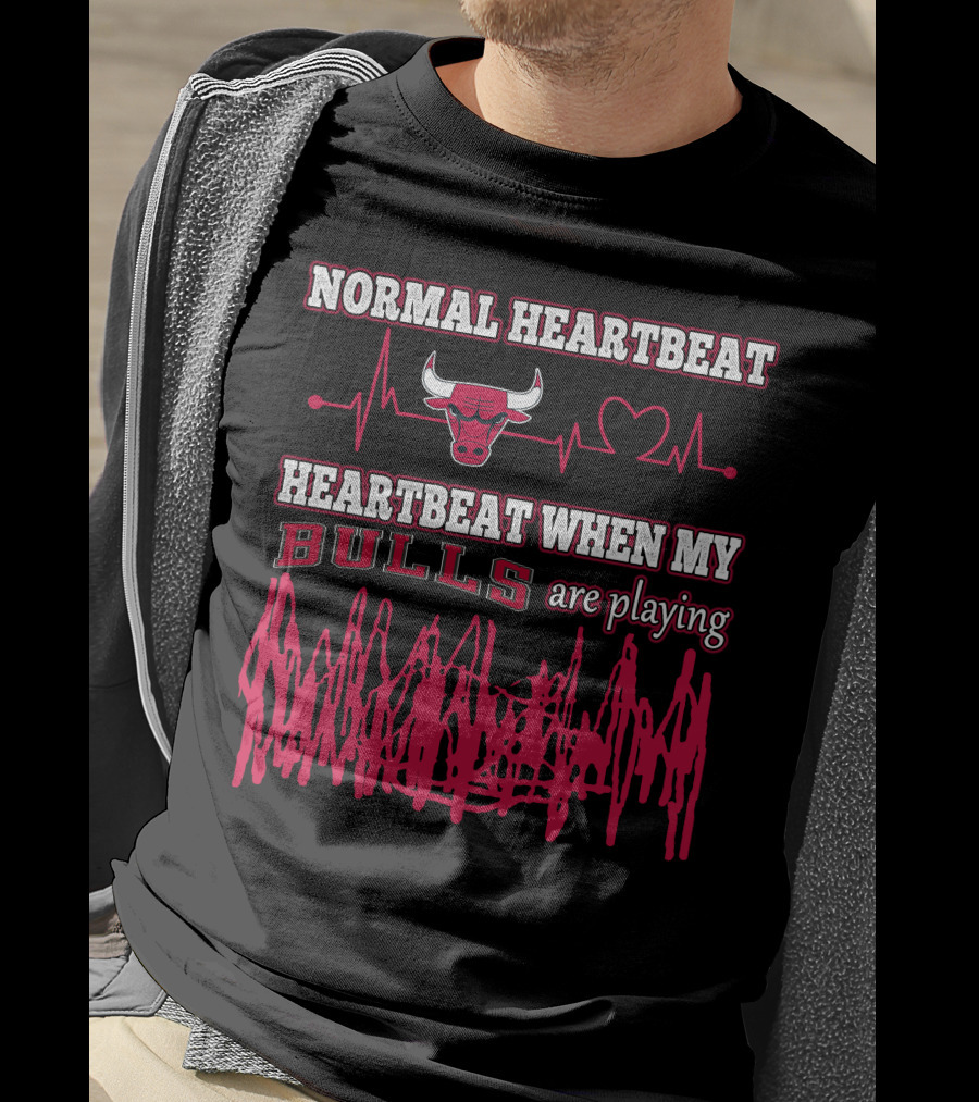 Normal Heartbeat Heartbeat When My Bulls Are Playing T-Shirt
