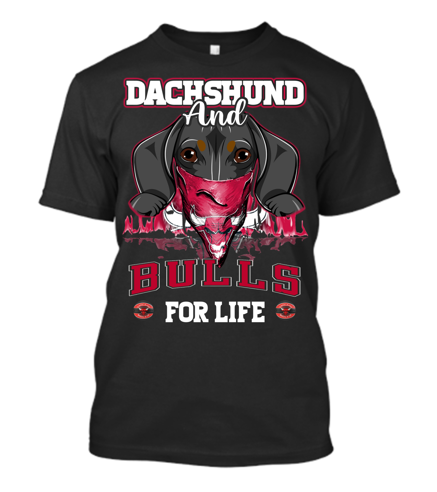 Dachshund And Bulls For Life Chicago T-Shirt