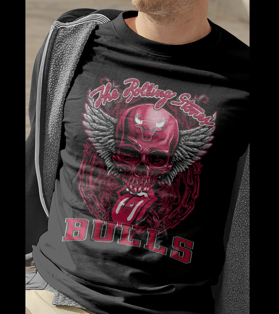 The Rolling Stones Bulls Skull With Wings And Chain T-Shirt