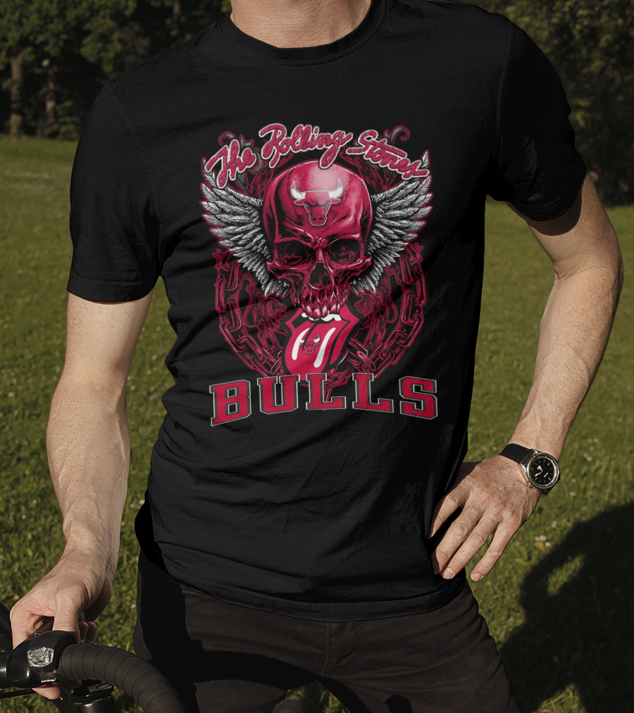 The Rolling Stones Bulls Skull With Wings And Chain T-Shirt
