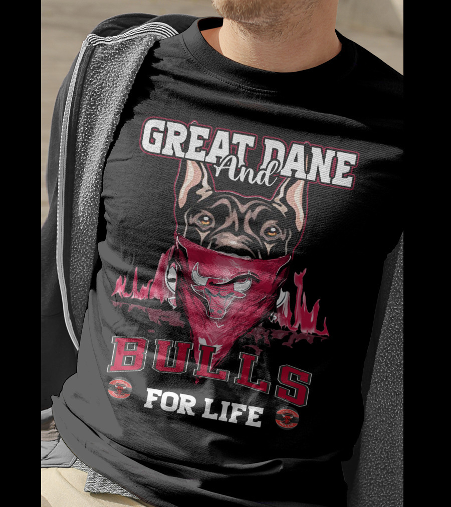 Great Dane And Bulls For Life T-Shirt