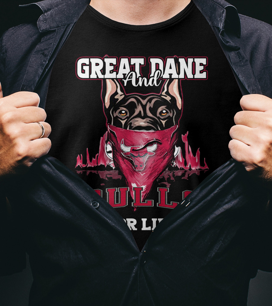 Great Dane And Bulls For Life T-Shirt