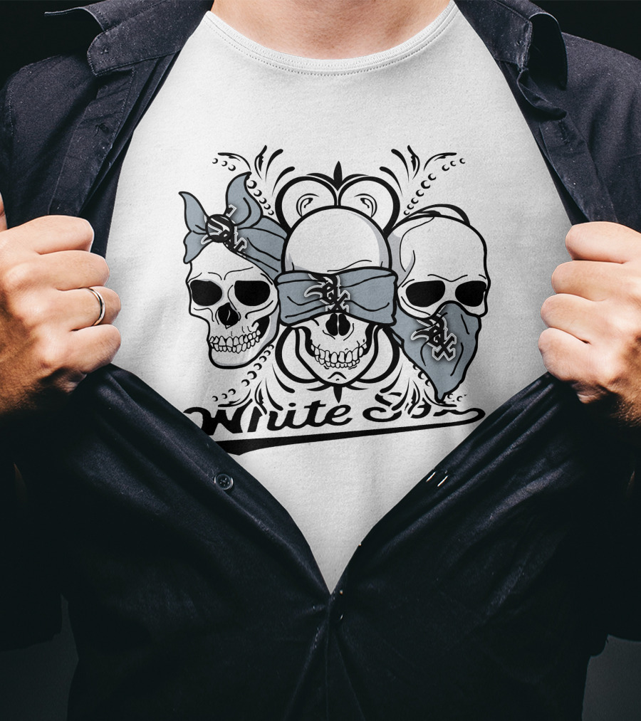 White Sox Three Skulls Bandana T-Shirt