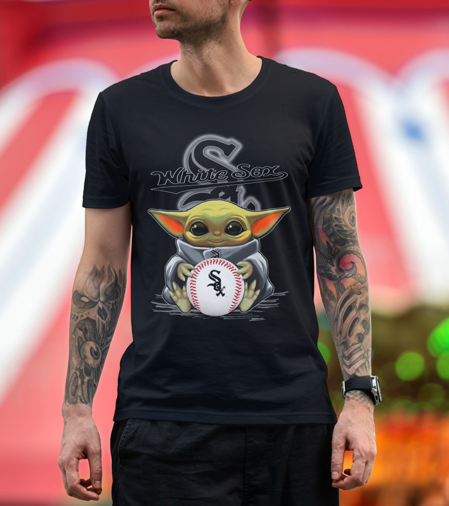 White Sox Yoda Baseball Sox Logo Star Wars Crossover T-Shirt