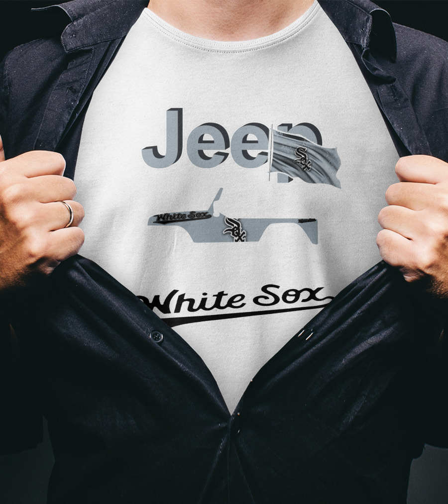 Jeep White Sox Chicago Flag Adventure T-Shirt