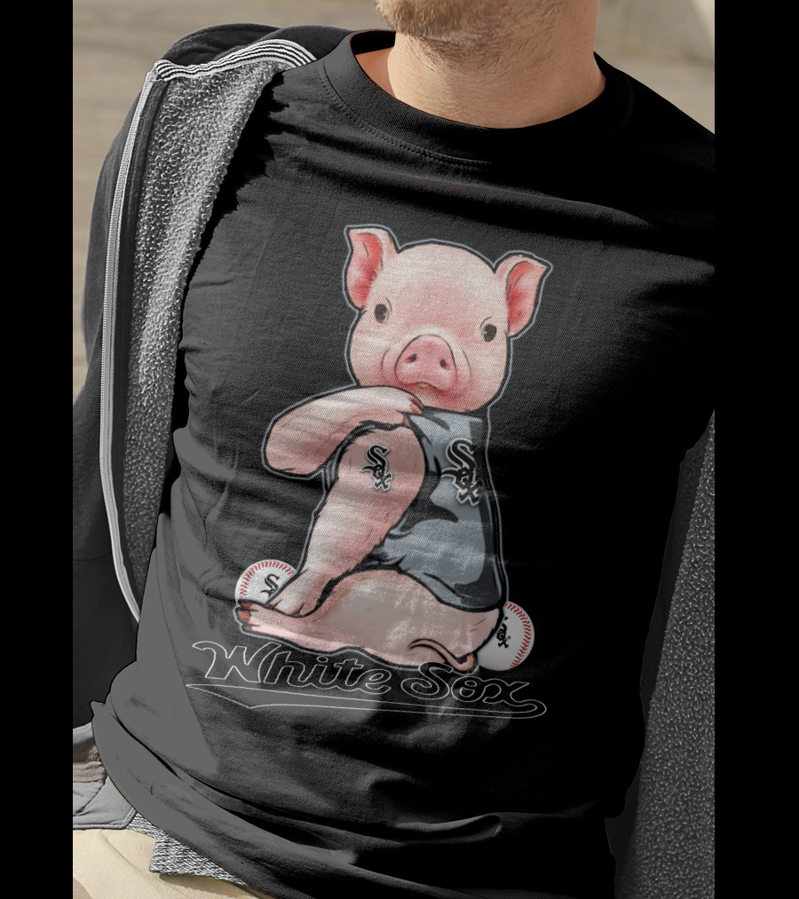 Pig White Sox Baseball Apparel Chicago T-Shirt
