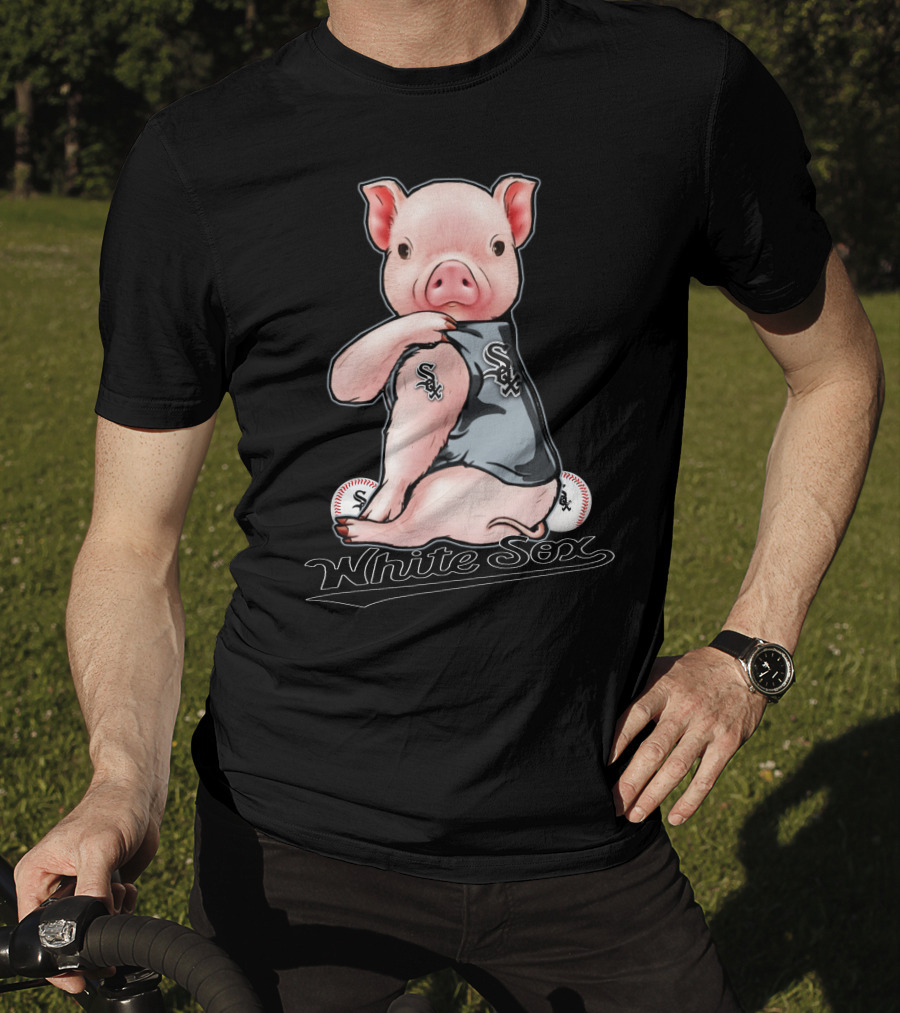 Pig White Sox Baseball Apparel Chicago T-Shirt
