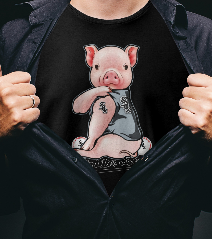 Pig White Sox Baseball Apparel Chicago T-Shirt