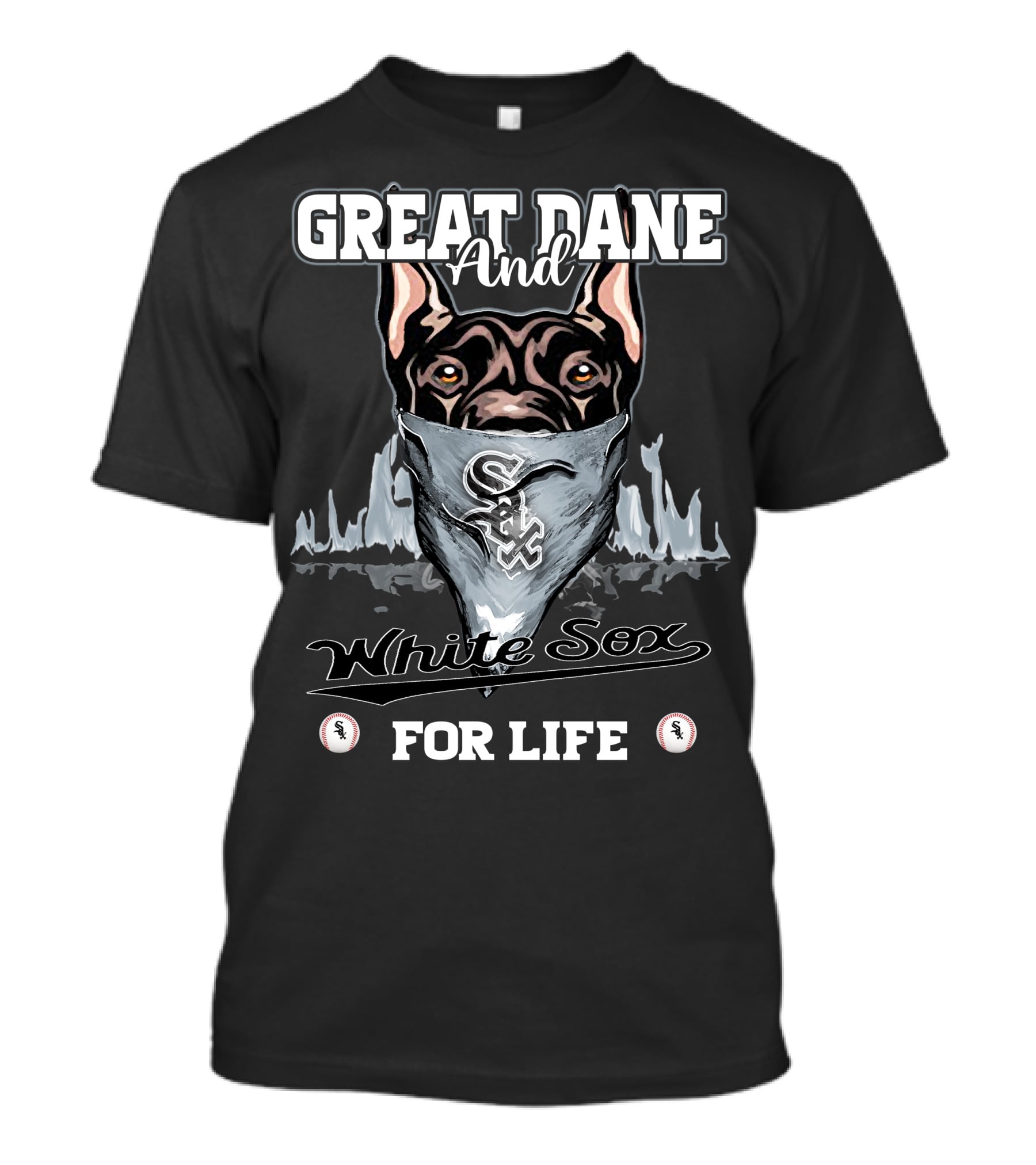 Great Dane And White Sox For Life T-Shirt
