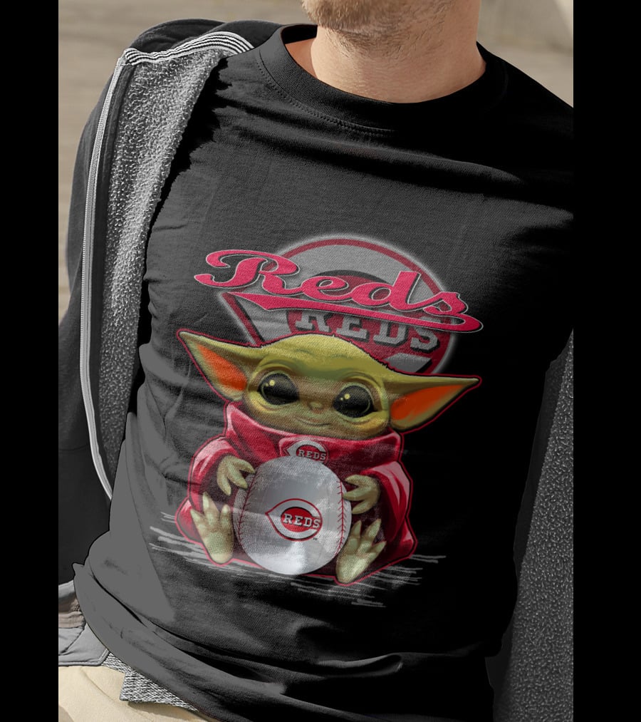 Cincinnati Reds Yoda Baseball Character T-Shirt