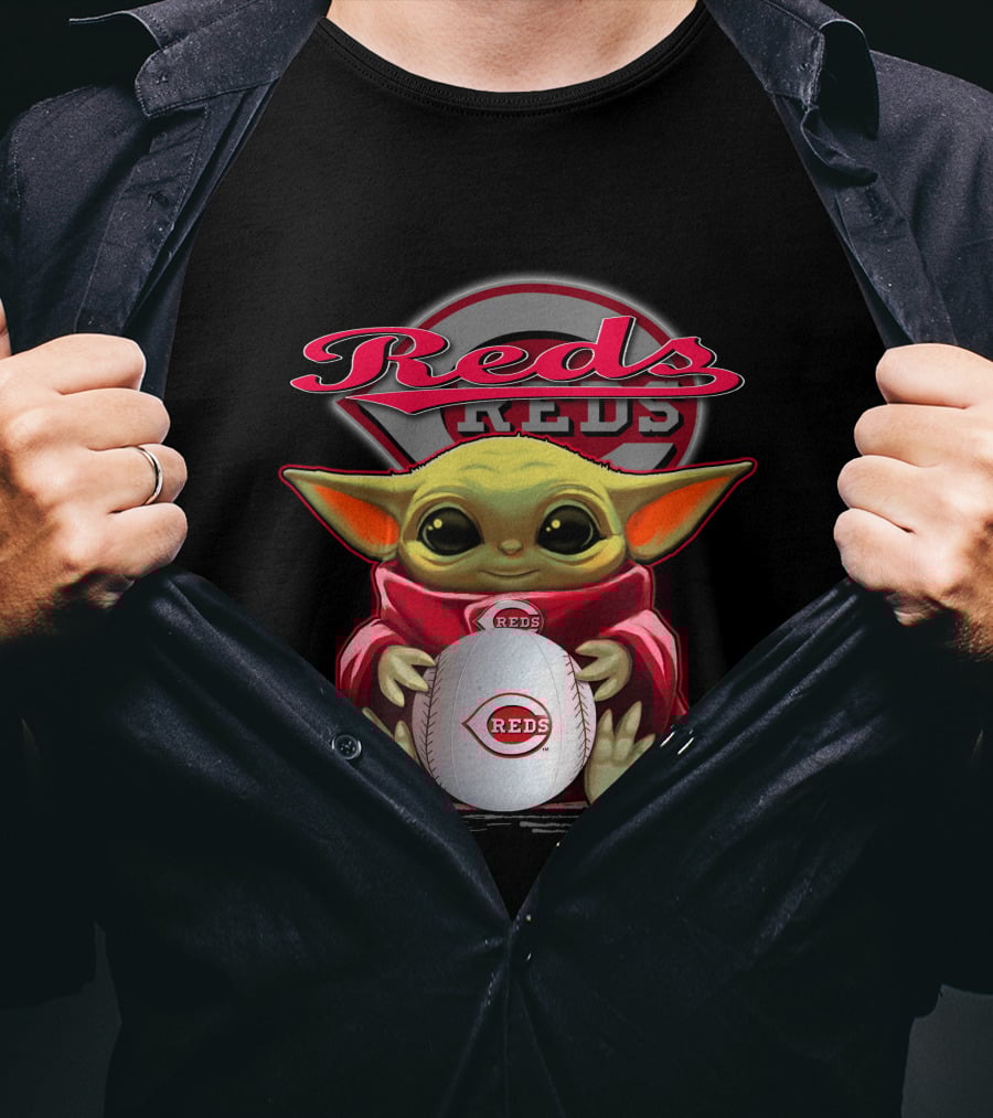 Cincinnati Reds Yoda Baseball Character T-Shirt