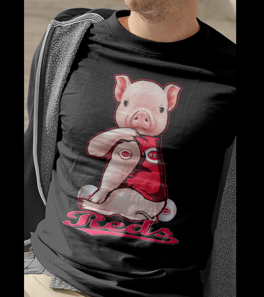 Cincinnati Reds Pig Baseball T-Shirt