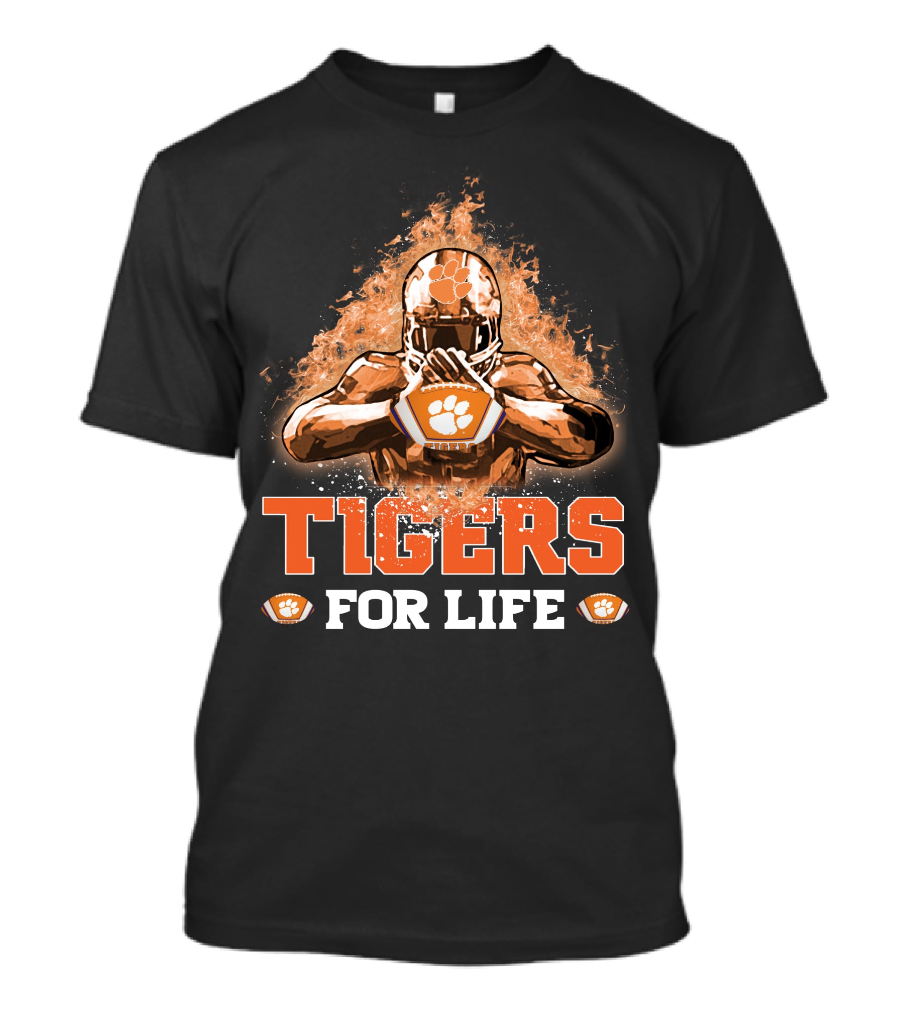 Tigers For Life Clemson Football Fanatic T-Shirt