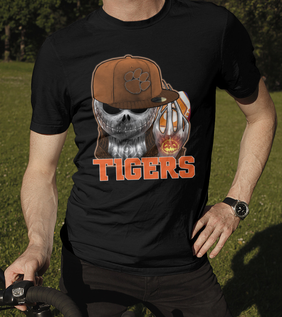 Jackskull Clemson Tigers Halloween Fan Gear T-Shirt