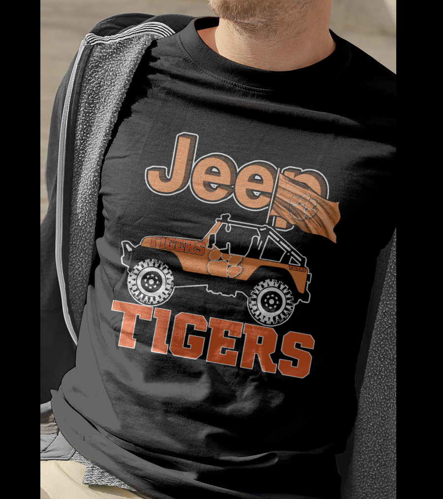 Jeep Clemson Tigers Flag Vehicle T-Shirt